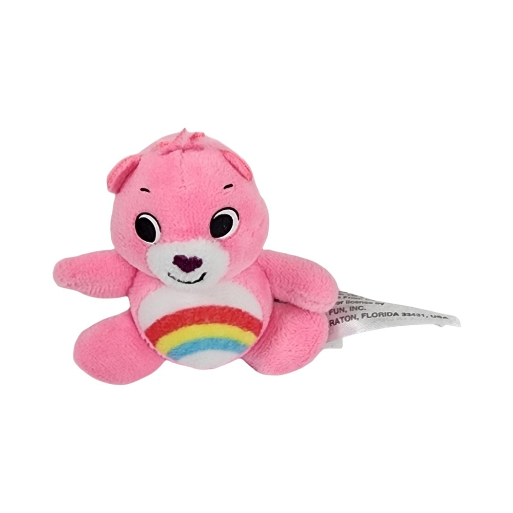 Care‎ Bears Cheer Bear Mini Plush Pink Rainbow Unlock the Magic Basic Fun